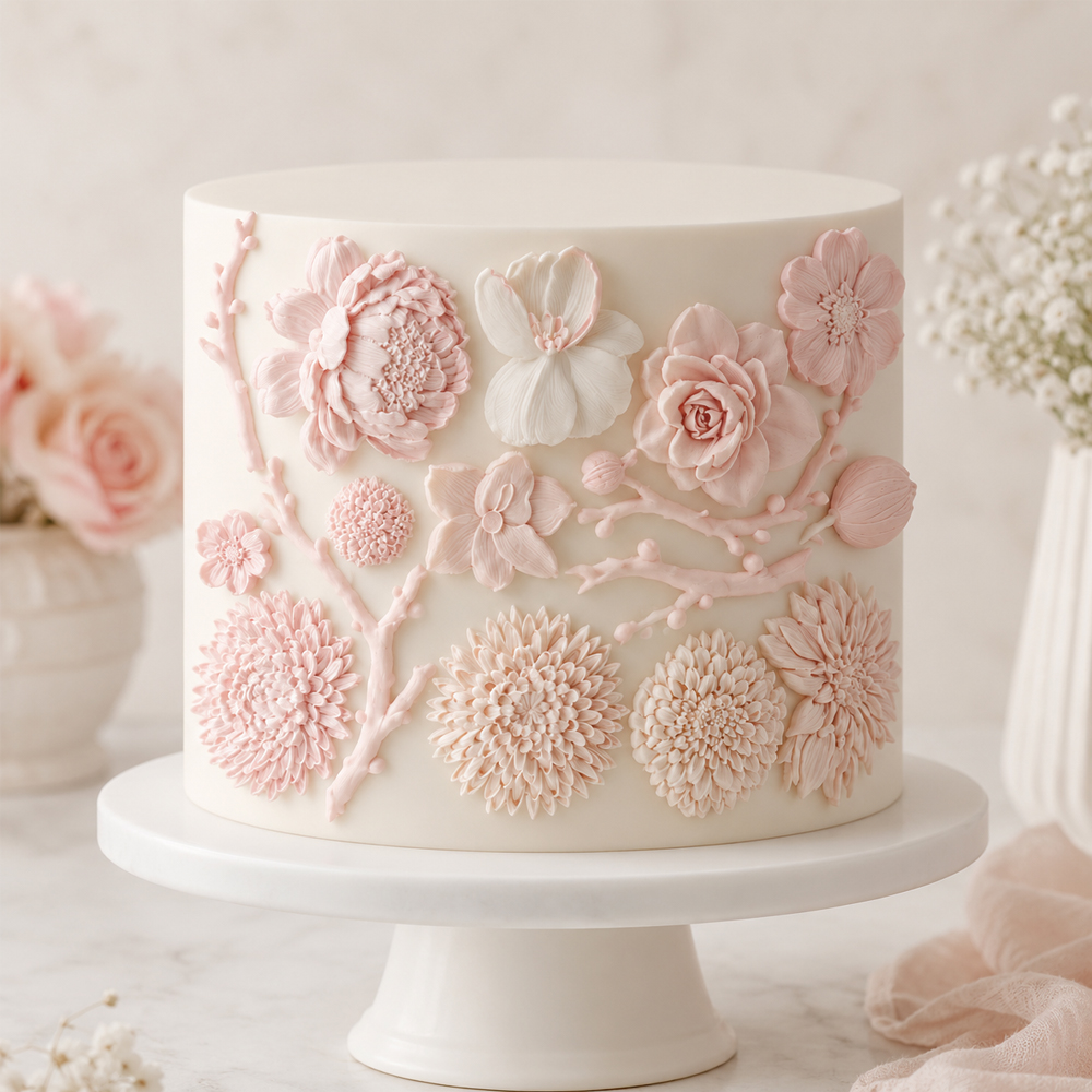 Angela Morrison Atelier Bloom Silicone Fondant Mold image 1