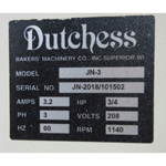 Dutchess JN-3 36 Part Semi-Automatic Divider Rounder, Used Excellent Condition image 4