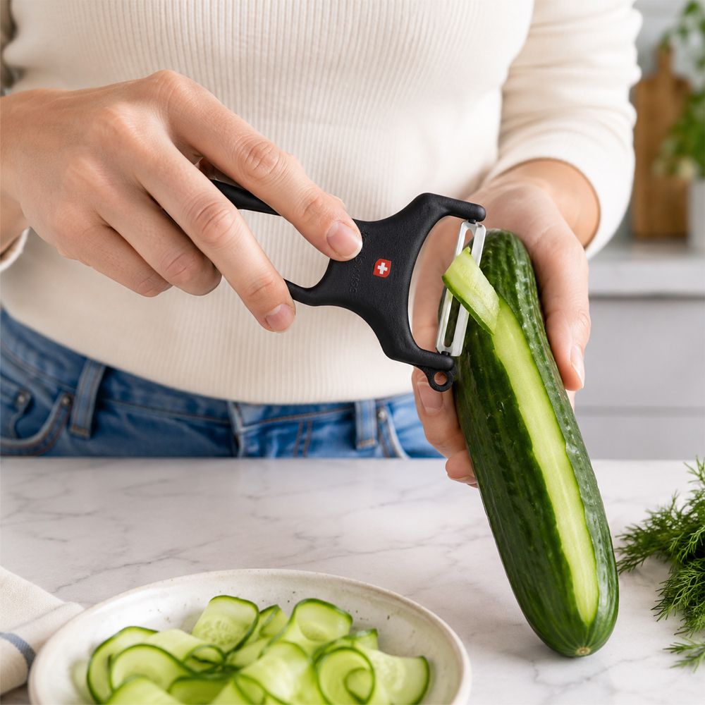 Toolswiss Classinox Black Vegetable Peeler image 1