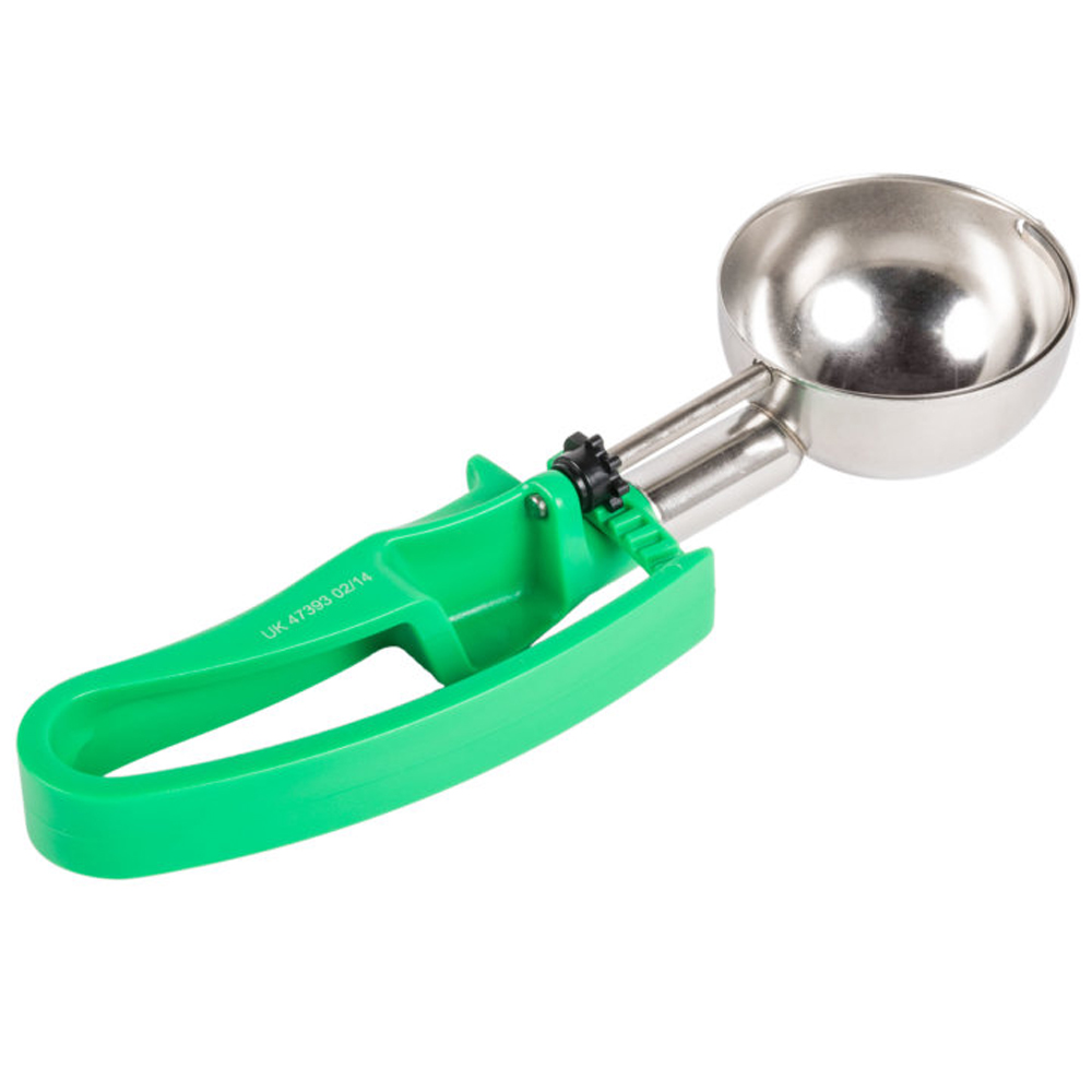 Vollrath Stainless Steel Disher with Green Handle, #12 image 3