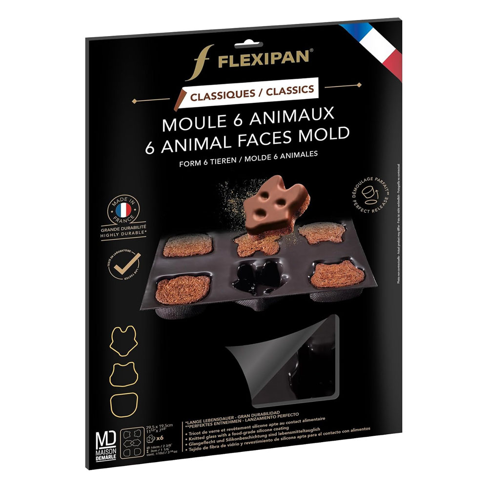 Flexipan Animal Shapes Mold, 6 Cavities image 3
