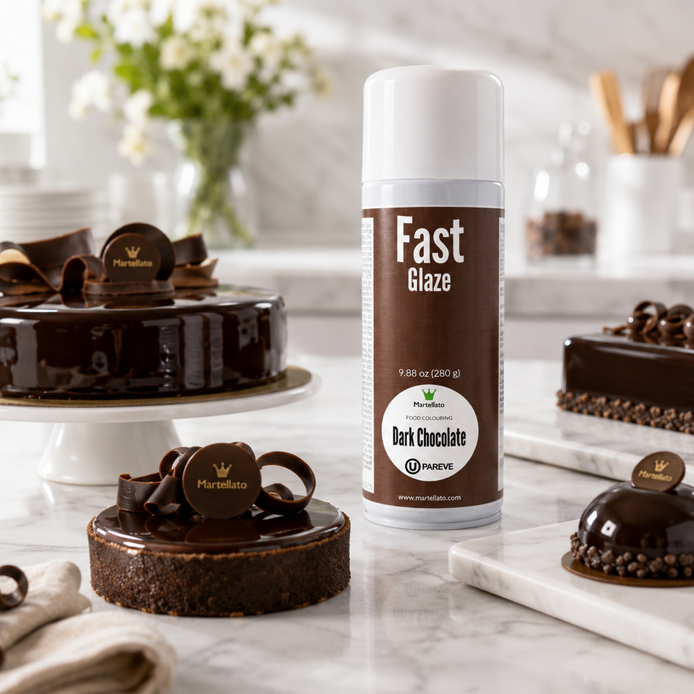 Martellato Dark Chocolate Fast Glaze Spray, 9.88 oz. image 1