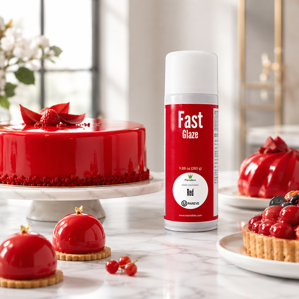 Martellato Red Fast Glaze Spray, 9.88 oz. image 1