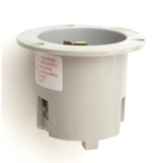 Arrow Hart 6235 Grey Twist Turn Locking Flanged Inlet NEMA L8-20P 20A 480VAC 2P 3W image 3