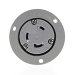 Arrow Hart 6346 Gray Twist Turn Locking Flanged Outlet NEMA L6-30R 30A 250V 2P 3W image 2