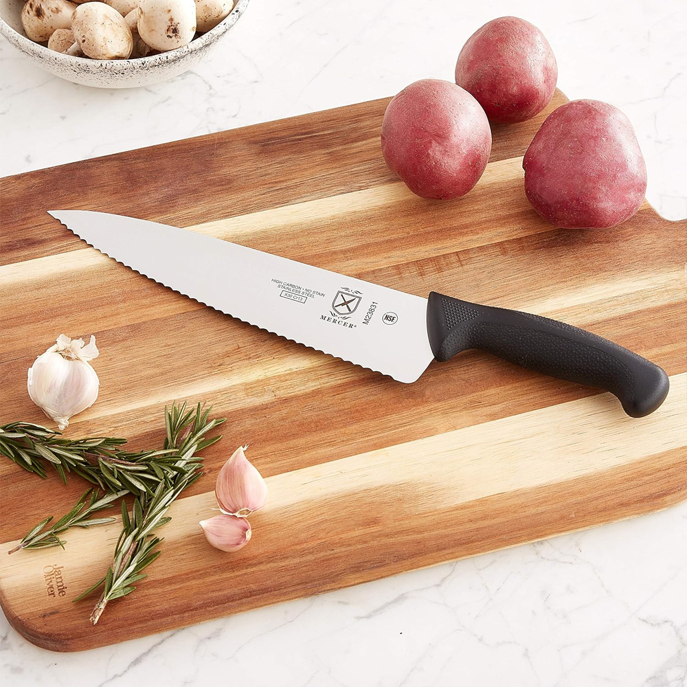 Mercer Culinary Millennia Wavy Edge Chef's Knife, 10" Blade image 1