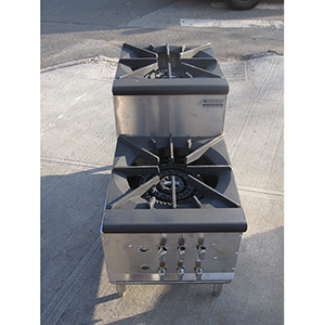Double Burner, Step-up, Stock Pot Range DBL Candy Stove - Natural Gas image 1