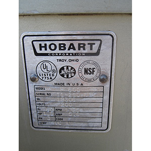 Hobart 60 Qt Mixer Model # H-600, Used Great Condition image 3