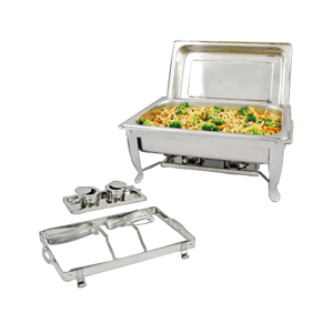 Winco C-1080 Folding-Stand Chafer Dish image 1
