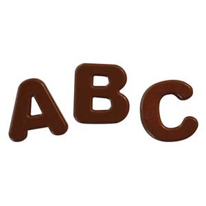 Silikomart Silicone Chocolate Mold, English Alphabet and Symbols image 1