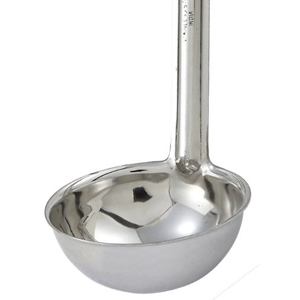 Winco 1-Piece Stainless Steel Ladle, 12 Ounce image 1