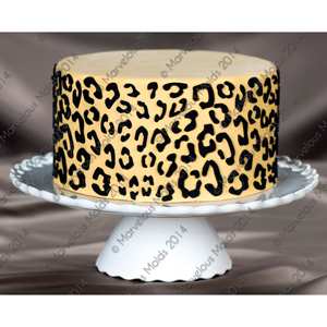 Leopard Onlay Silicone Fondant Stencil by Marvelous Molds image 1