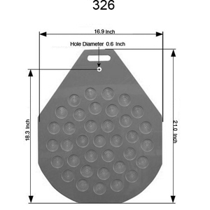 Divider-Rounder Molding Plate 36 Part # 326 - Erika 9/20, Item Number S066/8 image 1