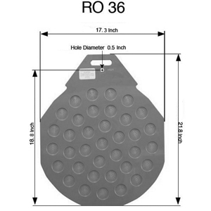 Divider-Rounder Molding Plate 36 Part # RO 36 - Werner & Pfleiderer Rotamat image 1