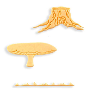 JEM Cutters Forest Features, Set of 3 Plastic Gumpaste Cutters image 1