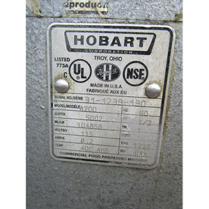 Hobart 20 Qt Mixer Model A200, Used image 5