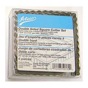 Ateco 52530 Double-Sided Square Cutters, Set of 6 image 2