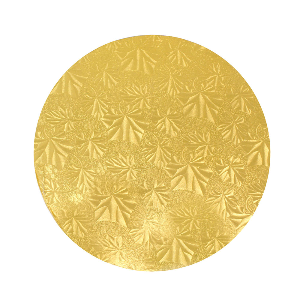 Round Gold Foil Cake Drum Board, 10" x 1/2" High, Pack of 6 