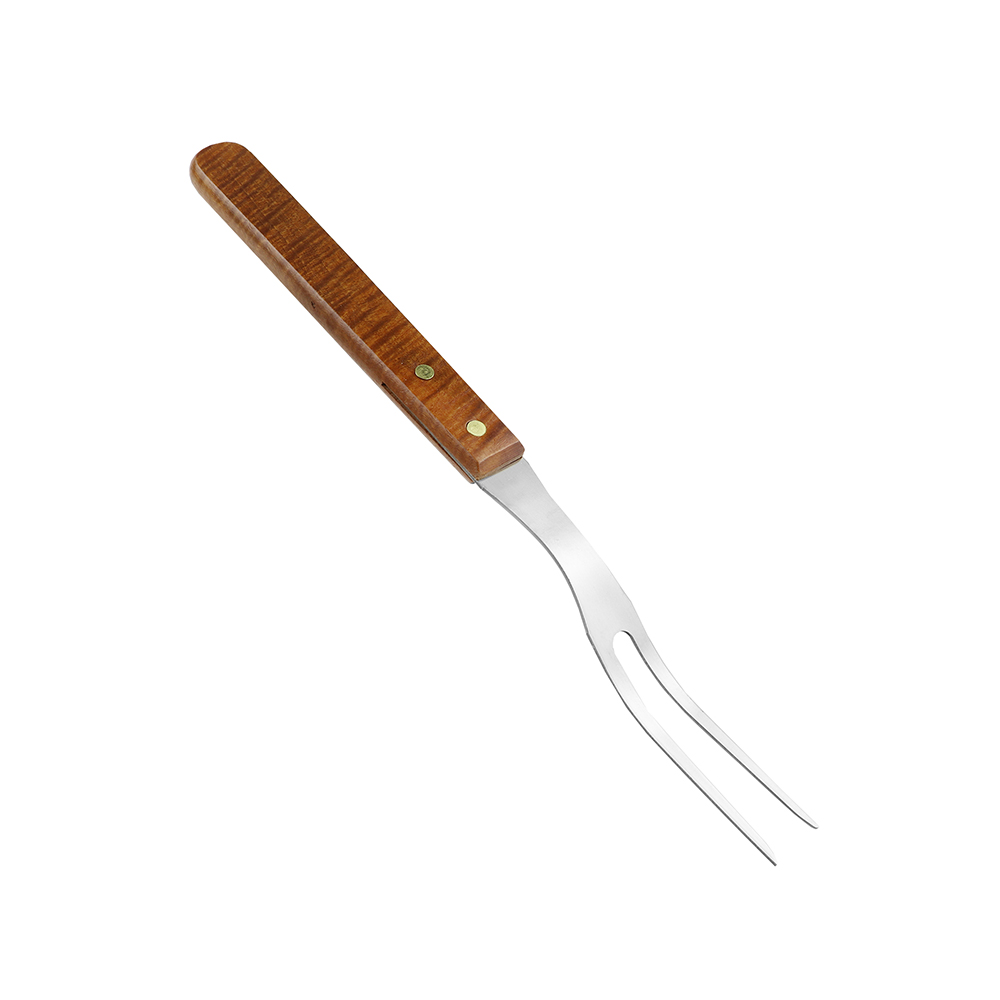 13 Kitchen Fork, Stainless Steel with Wooden Handle Kitchen Forks