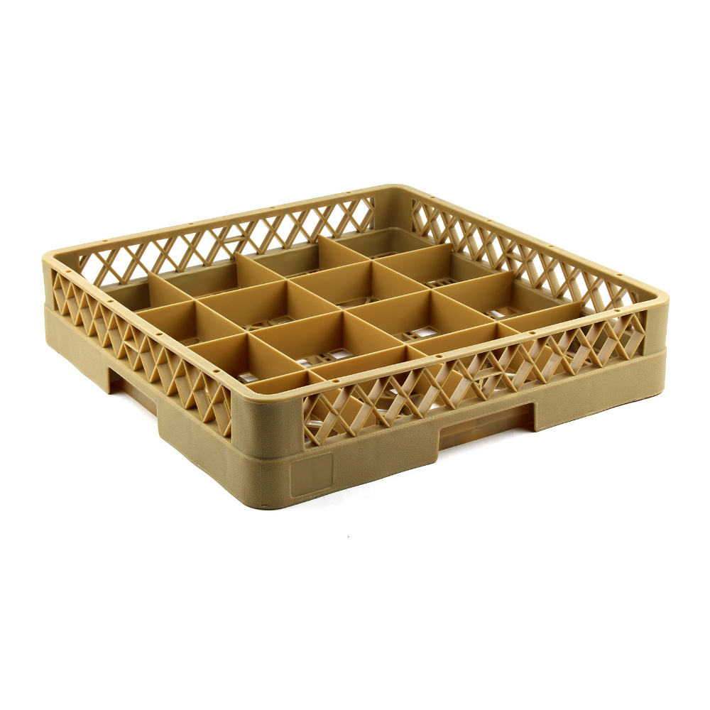 16-Compartment Glass Dishwashing Rack