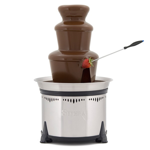 Sephra Fountains 18" Classic Fondue Chocolate Fountain (Brushed Stainless Steel)