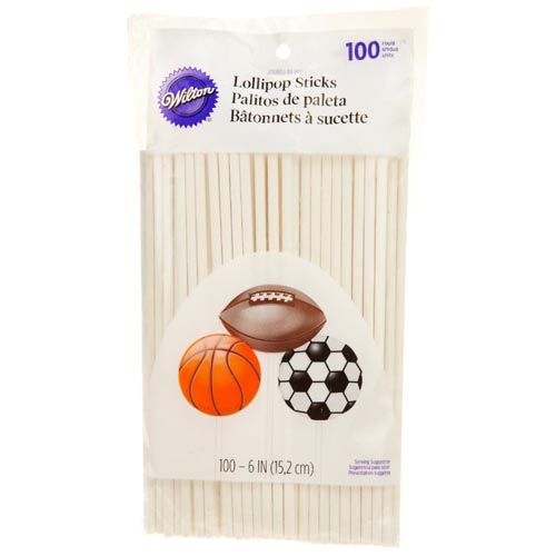 Wilton 6 Inch Lollipop Sticks, 100 Count