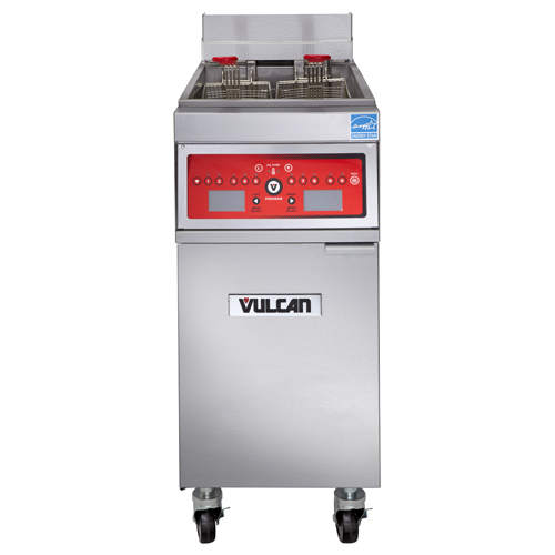 Vulcan 1ER50C Electric Freestanding Fryer - 50 lb. Oil Cap. w/ Computer Control