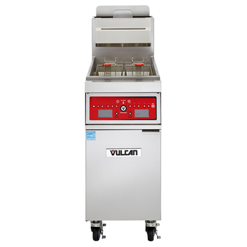 Vulcan 1TR45C-1 Freestanding Natural Gas Fryer - 45 lb. Oil Cap. w/ Programmable Computer Control