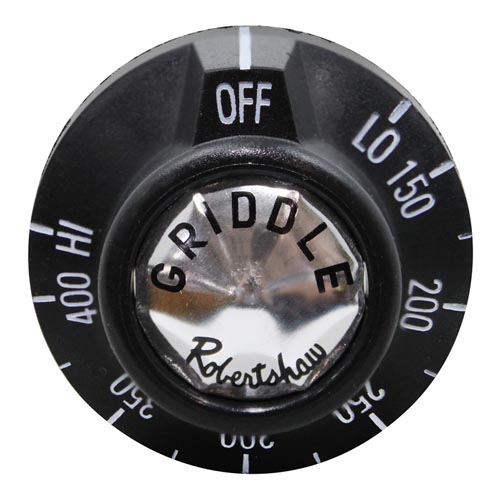 1 7/8" Griddle BJ Thermostat Dial (Off, Low, 150-400, Hi)