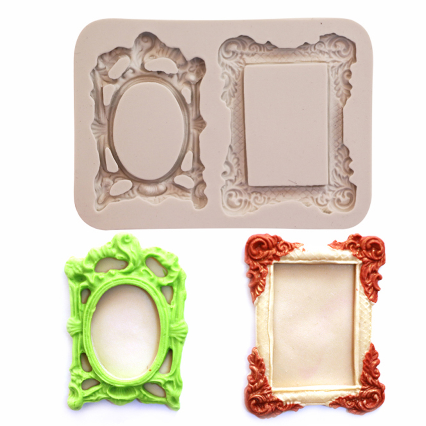 O'Creme Silicone Fondant Frame Mold, 2 cavities