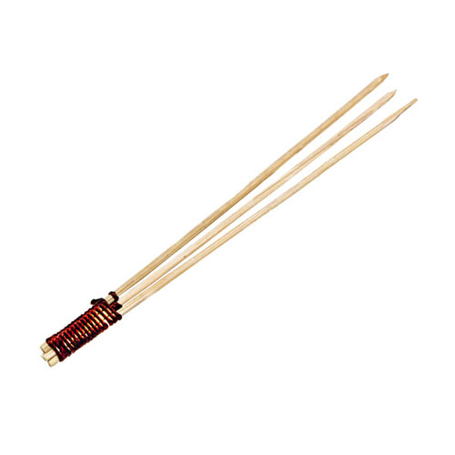 PacknWood 209BBTEEP8 3-Prong Bamboo Skewer with Tied End - Case Of 2000