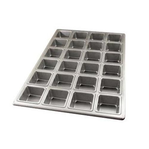 Baker's Mark 24 Cup 1.75 oz. 13 x 18 Glazed Aluminized Steel Mini Muffin / Cupcake Pan - 13 x 18