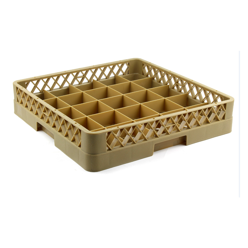 25-Compartment Glass Dishwashing Rack