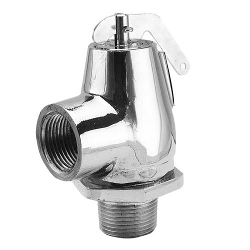 25 PSI Chrome Steam Safety Relief Valve - 3/4" NPT, 383 lb./Hour