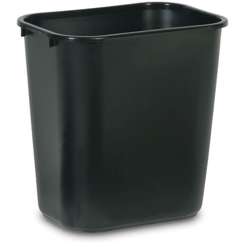 Rubbermaid FG295600BLA Wastebasket, Medium, Black