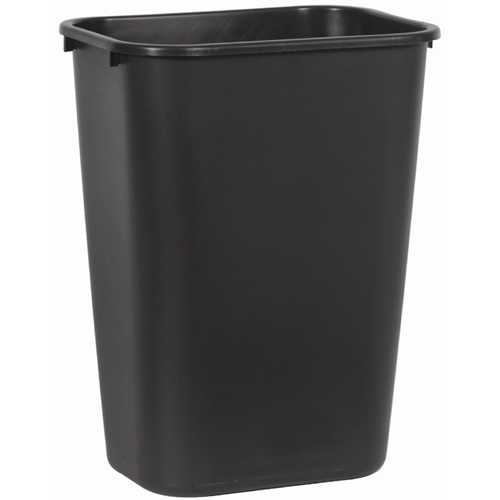 Rubbermaid FG295700BLA Wastebasket, Large, Black