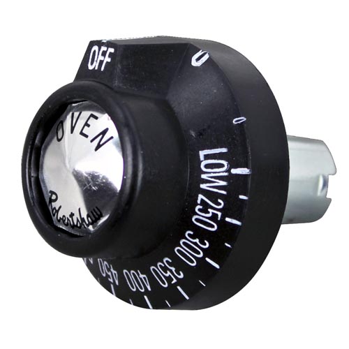 2" BJ Oven Thermostat Knob (Off, Low, 250-500)