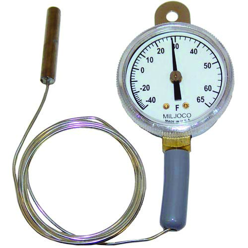 2" Dial Refrigerator / Freezer Thermometer with 48" Capillary