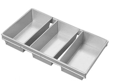 Bread Pan 3 Strap, 2-3/4" High, 8-1/2" x 4-1/2"