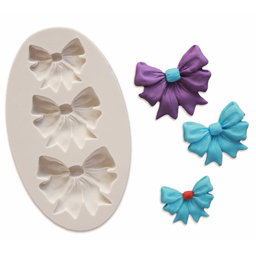 O'Creme Silicone Fondant Bow Mold, 3 cavities