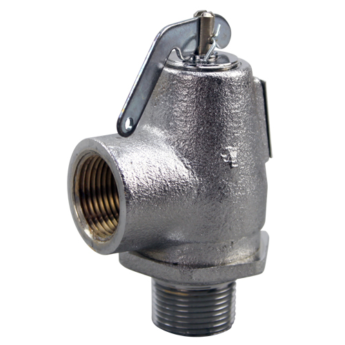 30 PSI Chrome Steam Safety Relief Valve - 3/4" NPT, 550 lb./Hour