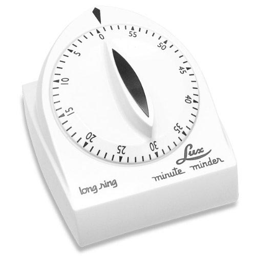 Lux 335-D White Timer Long Ring - One-Hour