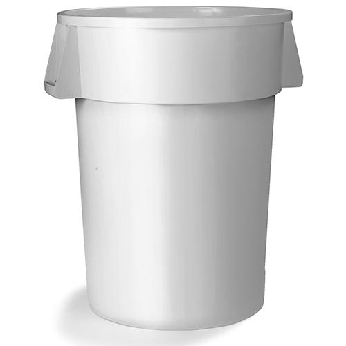 White Carlisle 3410 Bronco Round Waste Container