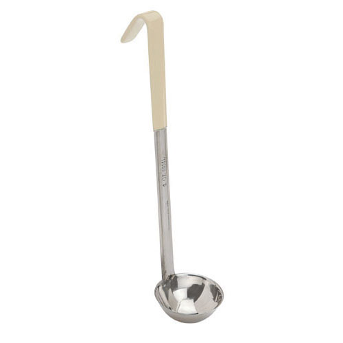 Winco Color-Coded Ladle, 3 Ounce, Ivory Sleeve on Handle