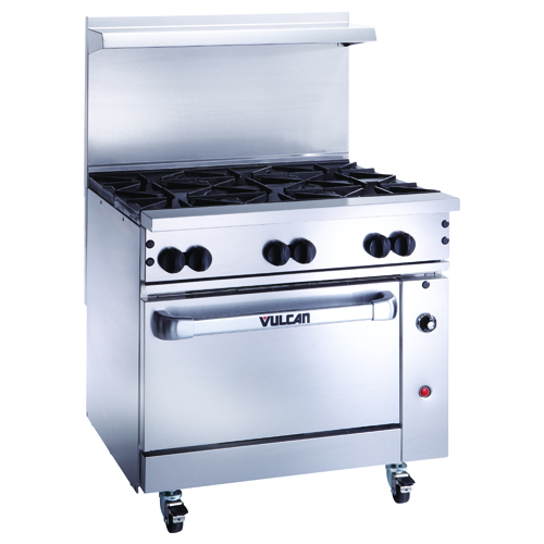 Vulcan 36S-6BP Endurance LP Gas Range 36", 6 Open Burners