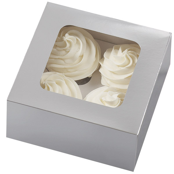Wilton Medium Silver Treat Boxes - Pack of 3