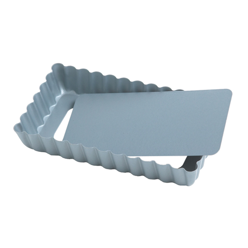 Fox Run Mini Loose Removable Bottom Rectangular Fluted Quiche Pan, 4" x 2" x 3/4" Deep