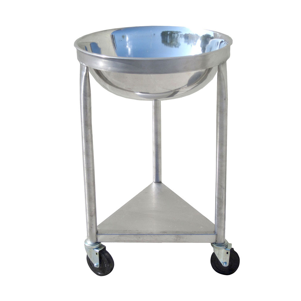 45 Qt Heavy-Duty Stainless Steel Mixing Bowl with Mobile Dolly Stand