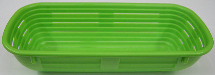Green Rectangular Proofing Basket 4-3/4" x 10-5/8", 1.1 lb