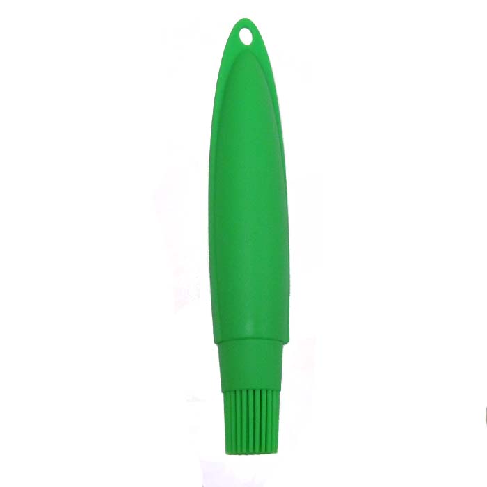Hollow Basting Brush / EggWash Brush, All Silicone, Green Pastry